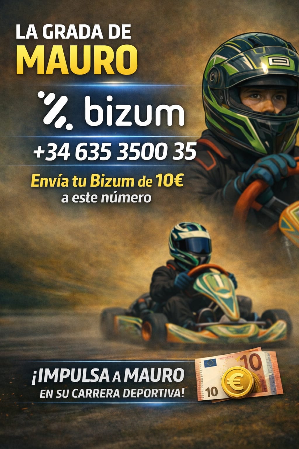 Cartel de Bizum La Grada de Mauro